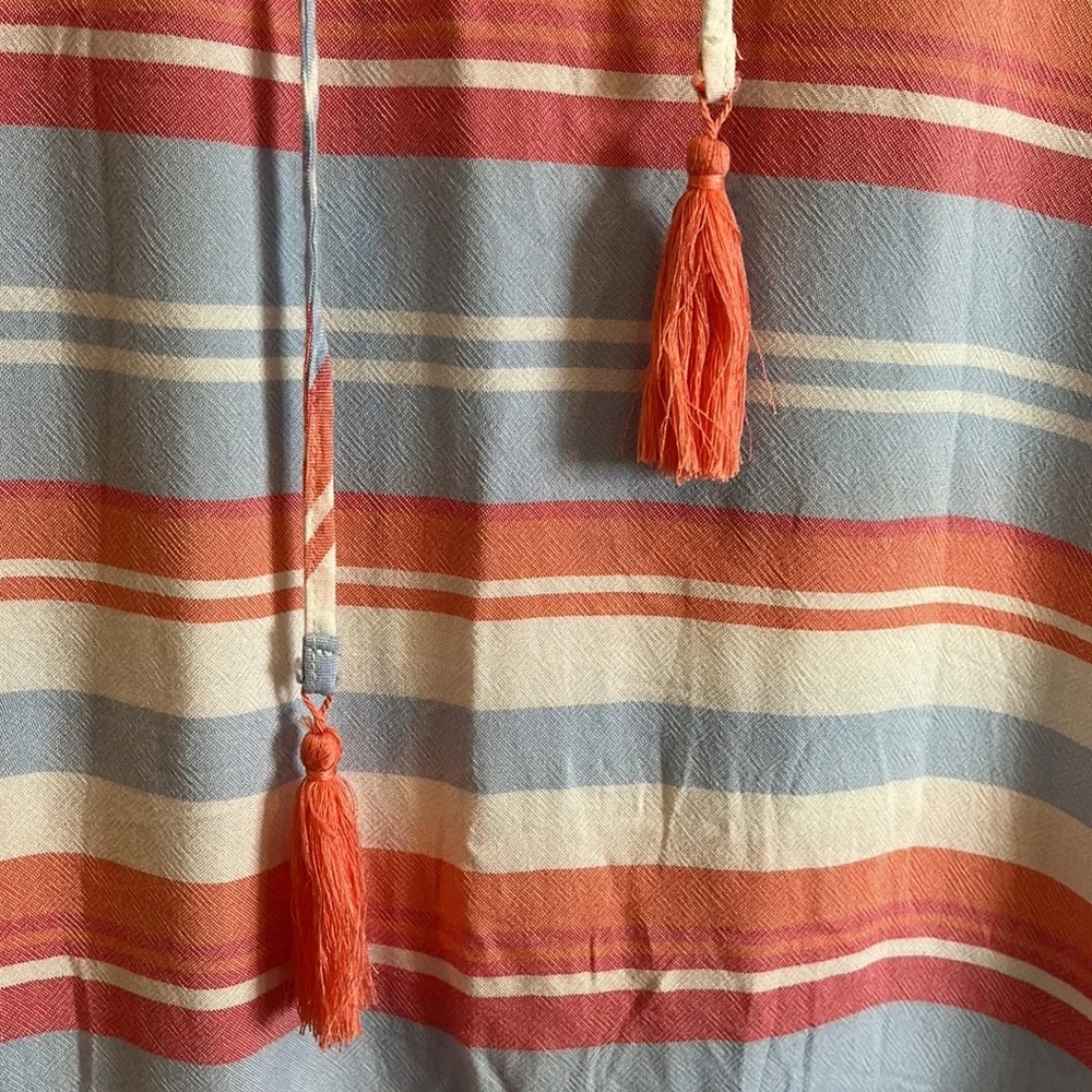 Kona Sol Striped Cover Up Beach Poolside One Size
